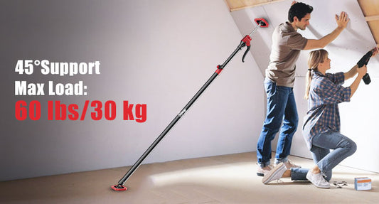 XINQIAO Third Hand Tool 3rd Hand Support System, Premium Steel Support Rod with 154 LB (70KG) Capacity for Cabinet Jack, Drywall Jack& Cargo Bars, 125 CM - 290 CM Long