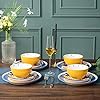 Wisenvoy Plates and Bowls Sets Dish Set Ceramic Dinnerware Sets Plate Set Porcelain Dishes Set for 4 Dinner Plates