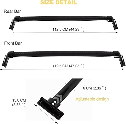 GoAceFit Roof Rack Cross Bars for Nissan Pathfinder 2022-2025 Roof Rail, All Aluminum Crossbar for Luggage Snowboard Kayak Bike Ski Cargo Carrier