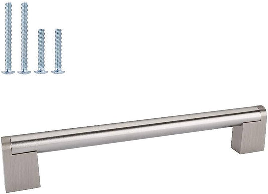 30 Pack 160mm(6-1/4inch) Hole Centers Diameter 14mm Stainless Steel Boss Bar Kitchen Cabinet Door Handles and Pulls Cabinet Knobs Length 197mm(7.88inch) Brushed Nickel