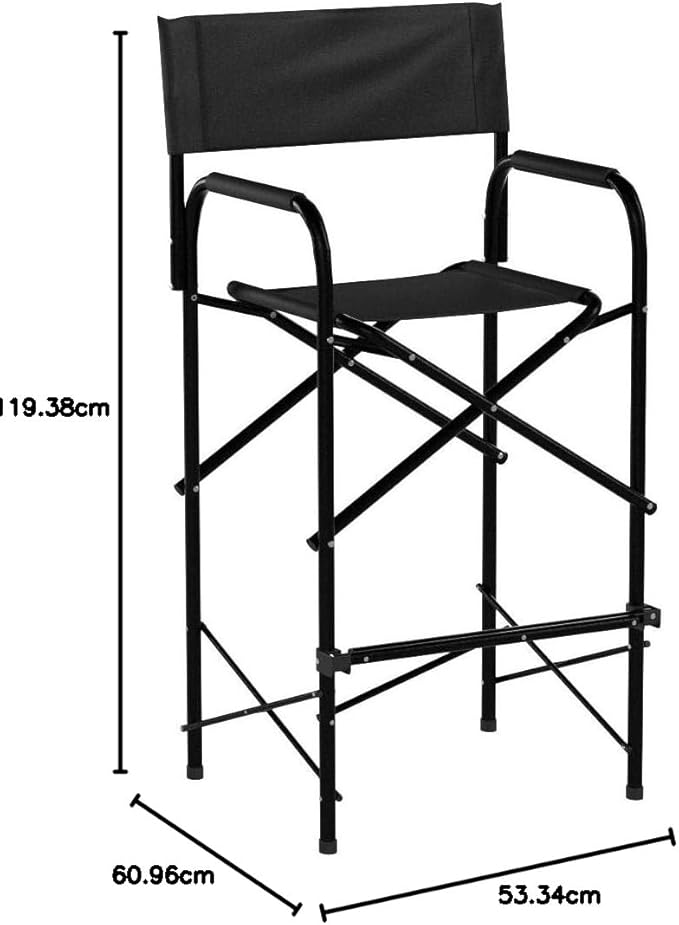 Impact Canopy 460019902 Director's Chair, Tall, Black 63404