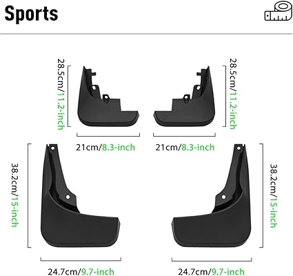 4PCS Car Mud Flaps Splash Guards Mudguards Car Mud Flaps Compatible with Audi Q5 2009 2010 2011 2012 2013 2014 2015 2016 2017