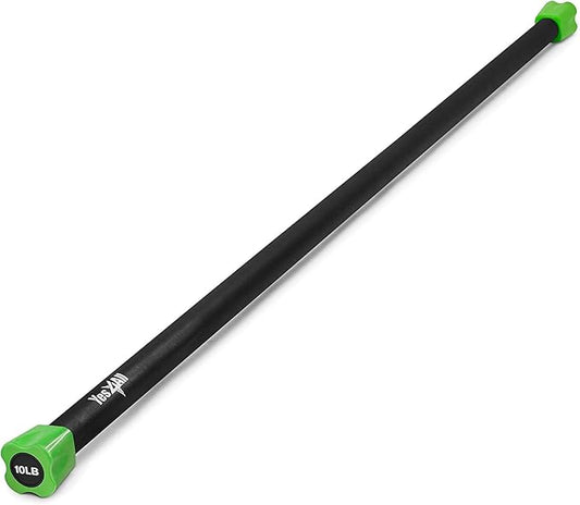 Yes4All Total Body Workout Weighted Pilates Bar, Body Bar For Exercise, Therapy, Aerobics, and Yoga, Strength Training, 10lbs 63237