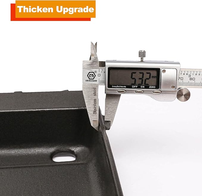 Grisun Grill Griddle for Weber Spirit 200/300, Spirit II 200/300 Series Grills, Cast Iron Griddle for Weber Genesis Silver B/C, Grill Griddle Accessories for Weber, Replacement for Weber 7658
