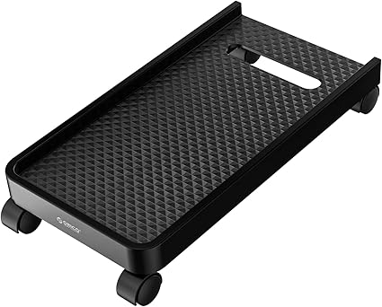 Computer Tower Stand, ORICO Mobile CPU Holder with Protective Sides and 4 Caster Wheels Fits for Most Computer Tower, Gaming PC, Under Desk PC Holder