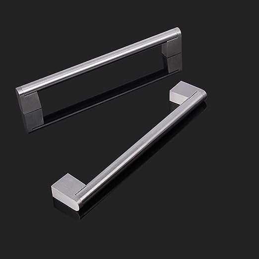 30 Pack 160mm(6-1/4inch) Hole Centers Diameter 14mm Stainless Steel Boss Bar Kitchen Cabinet Door Handles and Pulls Cabinet Knobs Length 197mm(7.88inch) Brushed Nickel
