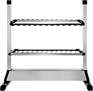 EASY BIG Fishing Rod Rack - Aluminum Alloy Rod Holder, Holds Up to 24 Rods, Fishing Pole Storage Organizer for Garage or Home