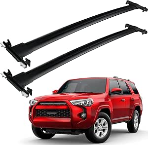Heavy Duty 220lbs Roof Rack Cross Bars Compatible with Toyota 4Runner 2010-2024, Aluminum Roof Rails Crossbars Black Matte Powder Coated Non-Corrosion