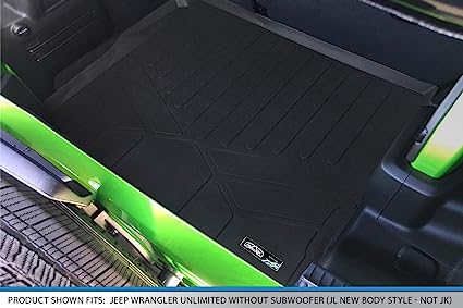 SMARTLINER Cargo Liner Behind 2nd Row for JL New Body 2018-2021 Jeep Wrangler Unlimited without Subwoofer
