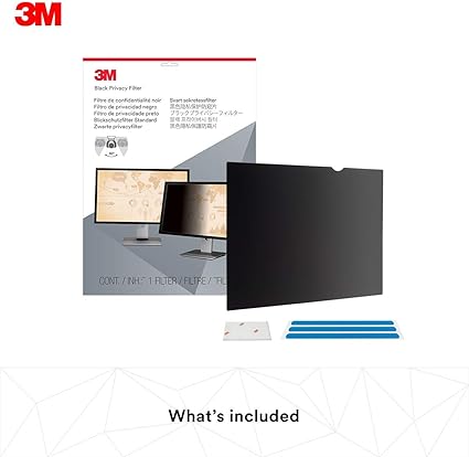 3M Computer Privacy Screen Filter for 23 inch Monitors - Black - Widescreen 16:9