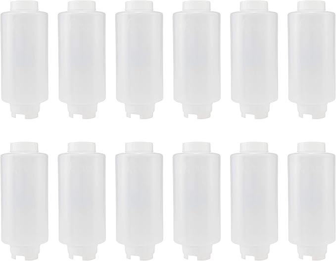 Creative Mark Cylo FIFO Squeeze Bottle -Empty - 12 Pack - 32 oz. Inverted Squeeze Bottle with Air-Tight Non-Drip Silicone Valve; Acrylic Paint, Sauce & Condiment Bottles for Painters and Food Industry