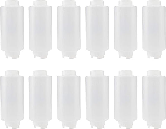 Creative Mark Cylo FIFO Squeeze Bottle -Empty - 12 Pack - 32 oz. Inverted Squeeze Bottle with Air-Tight Non-Drip Silicone Valve; Acrylic Paint, Sauce & Condiment Bottles for Painters and Food Industry