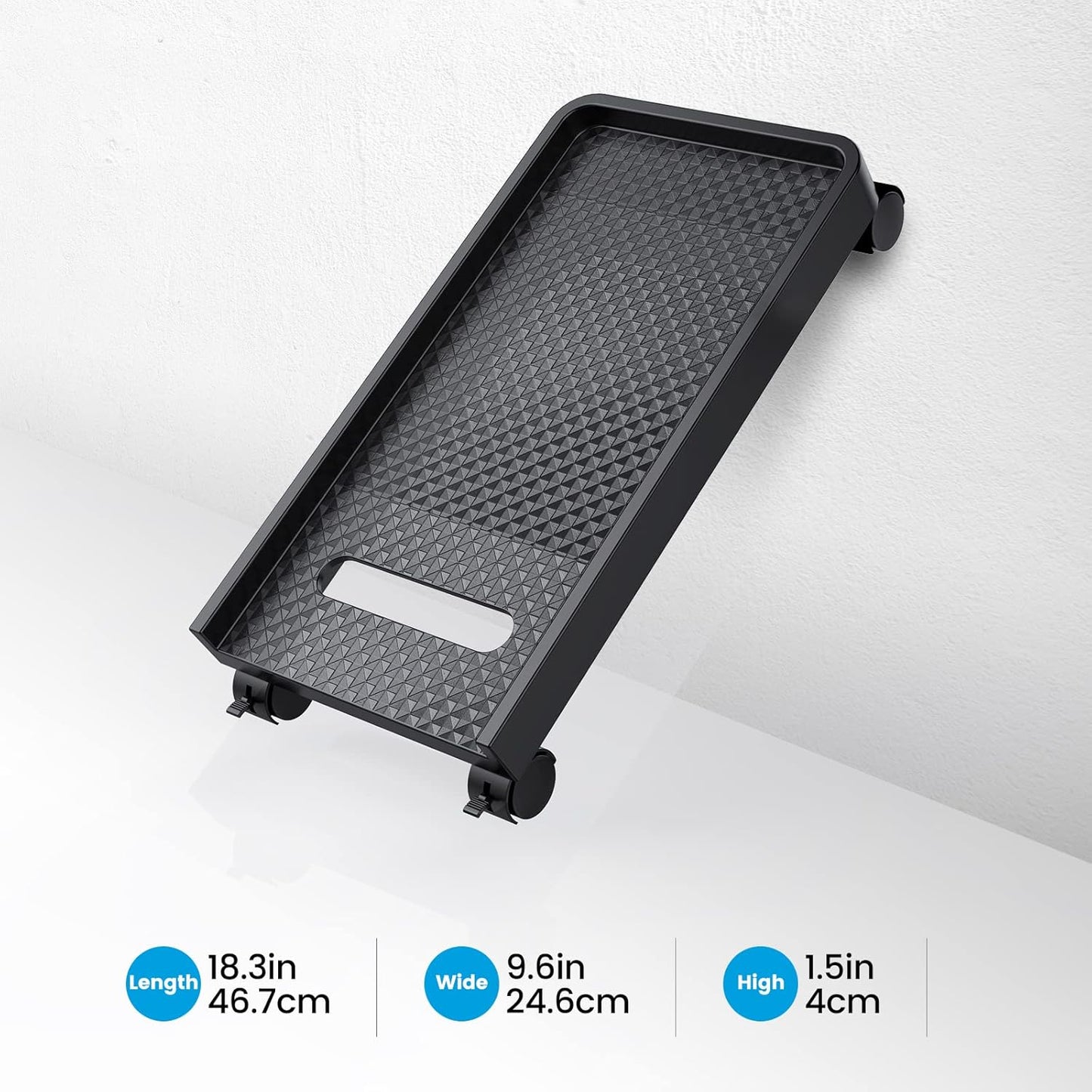 Computer Tower Stand, ORICO Mobile CPU Holder with Protective Sides and 4 Caster Wheels Fits for Most Computer Tower, Gaming PC, Under Desk PC Holder
