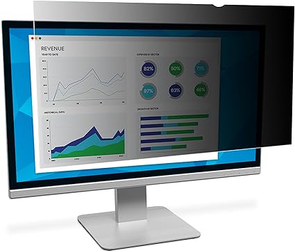 3M Computer Privacy Screen Filter for 23 inch Monitors - Black - Widescreen 16:9