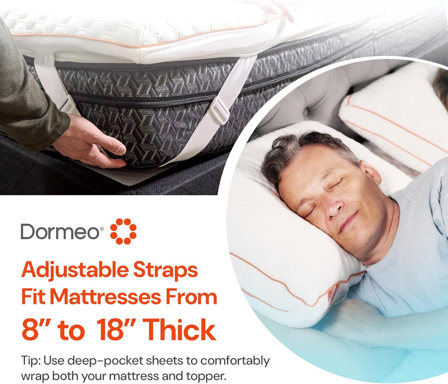 Dormeo Full Mattress Topper - Octaspring Technology - Cooling 3 Inch Bed Topper