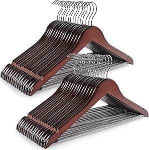 Wood Suit Hangers - 30 Pack, Cherry