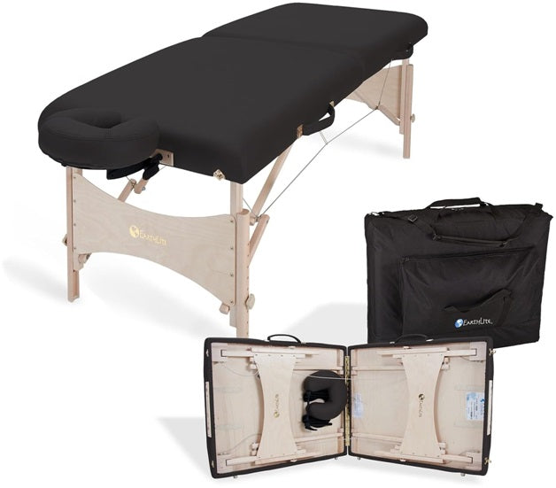 EARTHLITE Portable Massage Table HARMONY DX ? Eco-Friendly Design, Hard Maple, Superior Comfort, Deluxe Adjustable Face Cradle, Heavy-Duty Carry Case (30" x 73") 63103