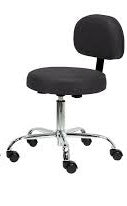 EARTHLITE Pneumatic Massage Salon Drafting Stool - No Leaking (vs. Hydraulic), Adjustable, Rolling, CFC-Free / Medical Spa Facial Chair 63113