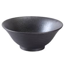 Yanco Diamond Black Chinaware 7 1/2" X 3 1/4" RAMEN BOWL 30 OZ - 19 Pieces