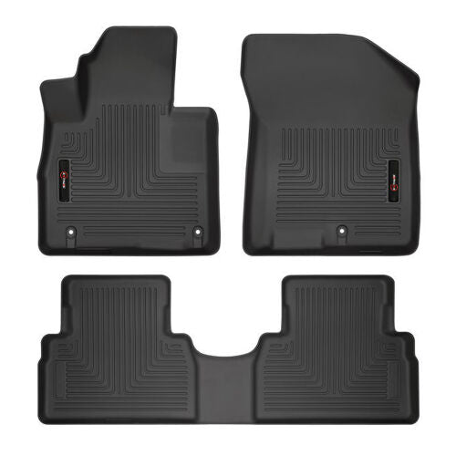 SMARTLINER 2 Row Floor Mat Liner Set for 2019-2020 Hyundai Santa Fe (5 Passenger Models)