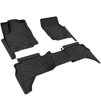 DESLE Floor Mats for 2024-2025 Toyota Tacoma (Not Fit Tacoma Hybrid) TPE Rubber Floor Liners 1st & 2nd Row Full Set, Black.Only Fit 2024-2025 Toyota Tacoma.(Not Fit Tacoma Hybrid)