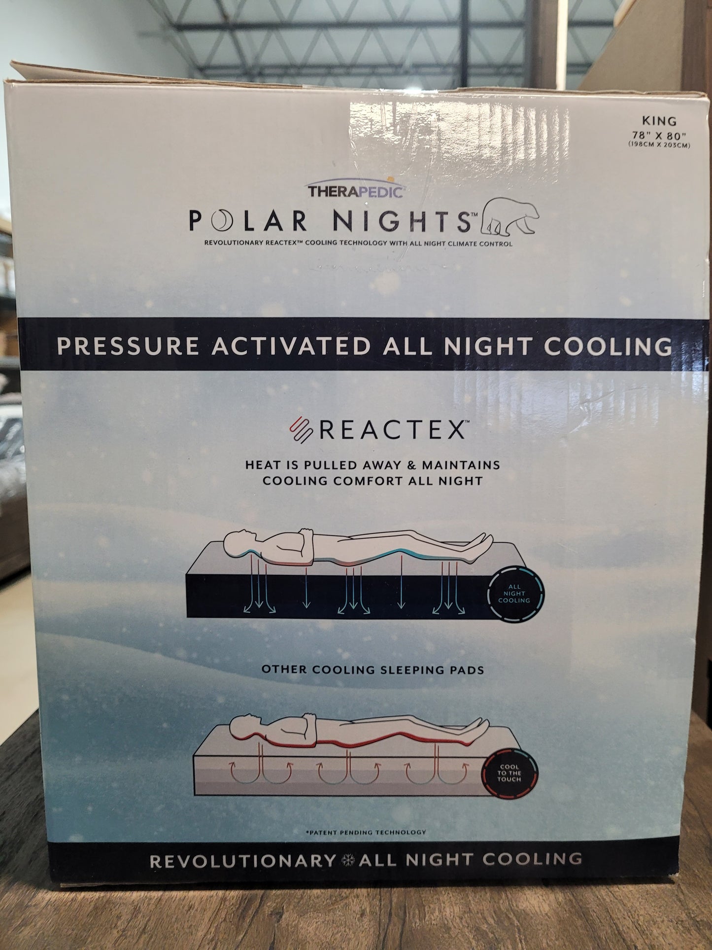 THERAPEDIC(R) POLAR NIGHTS; COOLING KING MATTRESS PAD