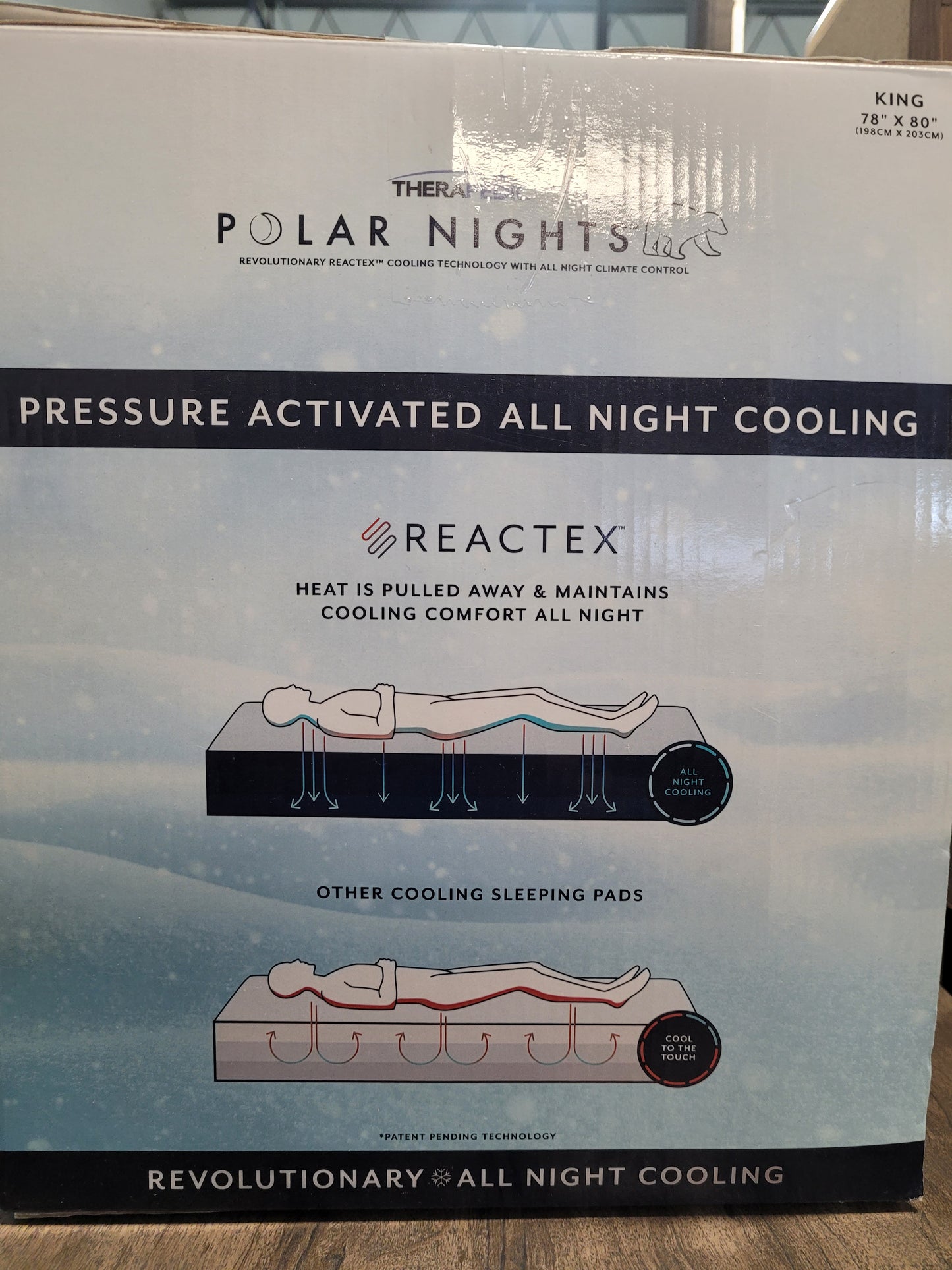 THERAPEDIC(R) POLAR NIGHTS; COOLING KING MATTRESS PAD
