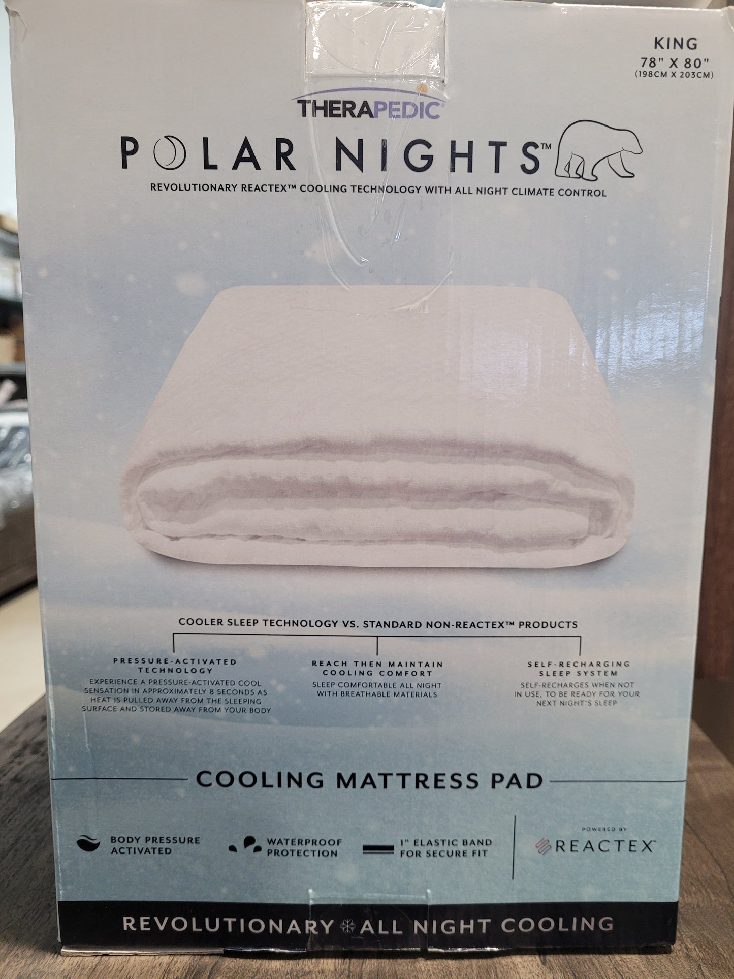 THERAPEDIC(R) POLAR NIGHTS; COOLING KING MATTRESS PAD