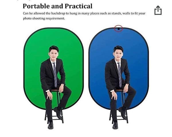 Silver, Gold, Green, Blue Collapsible Reflector Backgrounds Portable