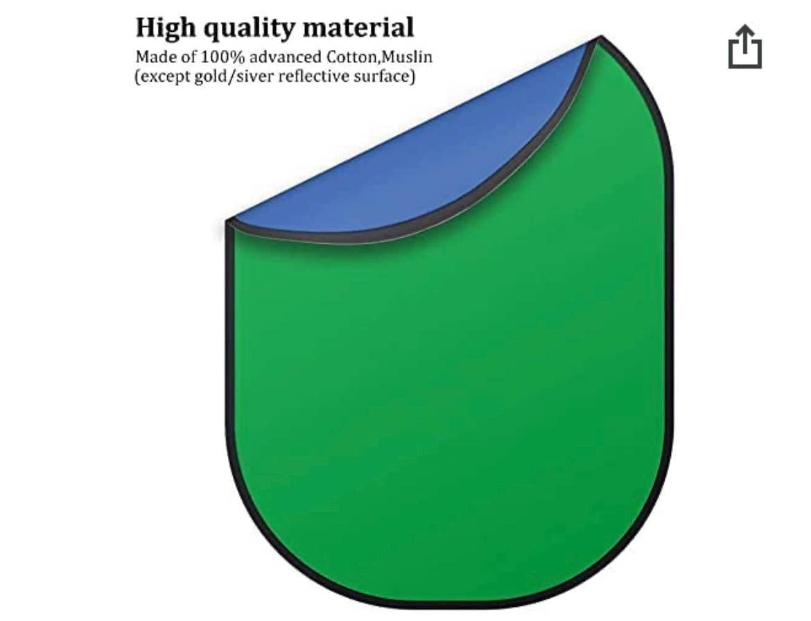 Silver, Gold, Green, Blue Collapsible Reflector Backgrounds Portable