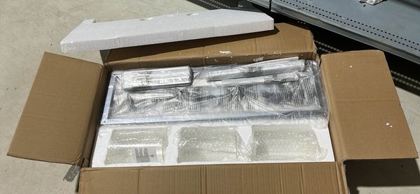 3 Light Linear Chandeliers, Silver, 29 inches long