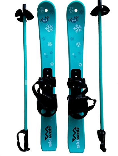 Kids Plastic Snow Skis & Poles