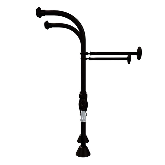 Cambridge Plumbing (CAM 398-ORB) Floor Mount/Free Standing Dual Tub Plumbing (No faucets)