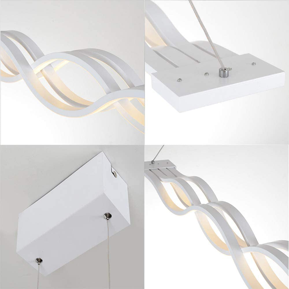 Ceiling Lights Led Bedroom, 80W LED Dimmable Wavy Curved