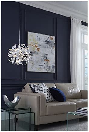 QUOIZEL(R) RIBBONS 5-LIGHT 17-INCH CEILING-MOUNT PENDANT LIGHT IN MILLENIA