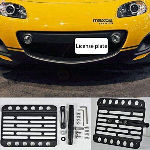 SOOMEE for 2006-2008 Mazda MX-5 Miata NC Front Bumper Tow Hook License Plate Mount Bracket