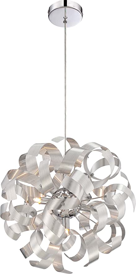 QUOIZEL(R) RIBBONS 5-LIGHT 17-INCH CEILING-MOUNT PENDANT LIGHT IN MILLENIA