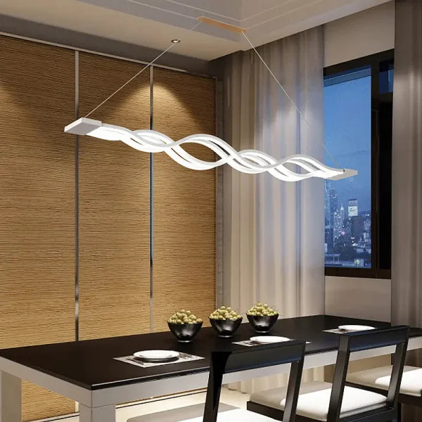 Ceiling Lights Led Bedroom, 80W LED Dimmable Wavy Curved