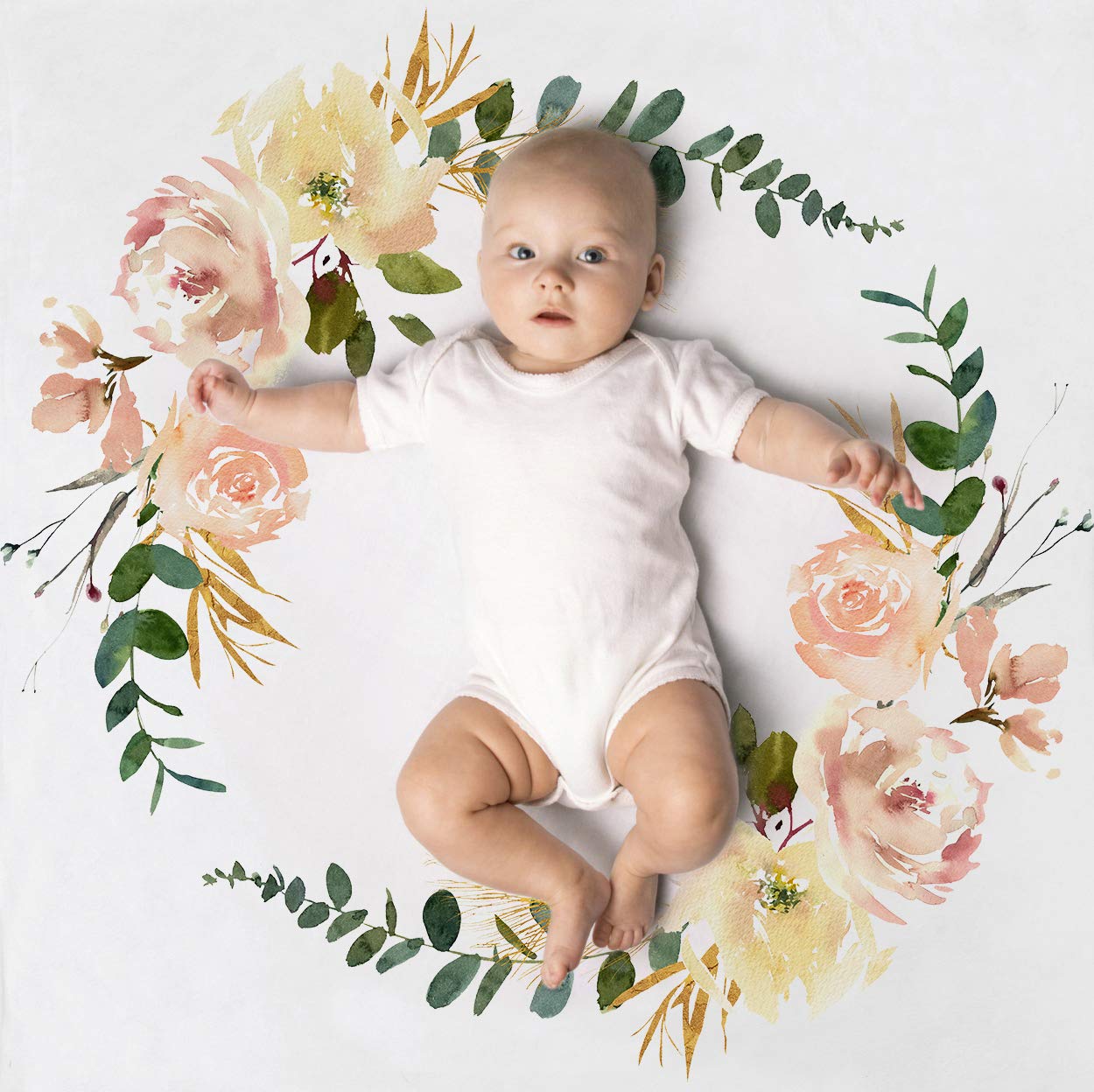 Henry Hunter Baby Monthly Milestone Blanket with Frame & Milestone Cards