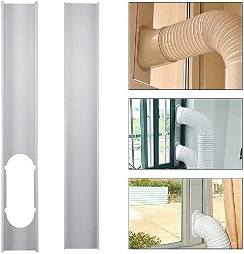 2PCS White Adjustable Window Slide Kit Plate Plus Window Adapter For Portable Air Conditioner