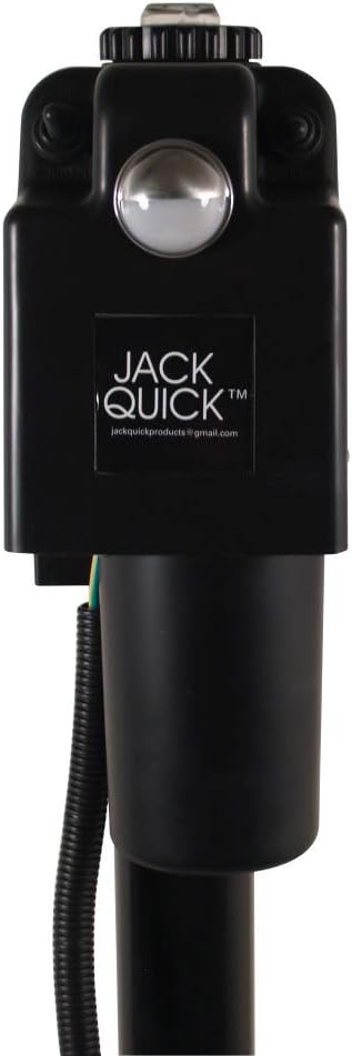 Jack Quick 3500 JQ-3500B 12V Electric Tongue Jack with Dual Lights, 3650 lb. Capacity/Black