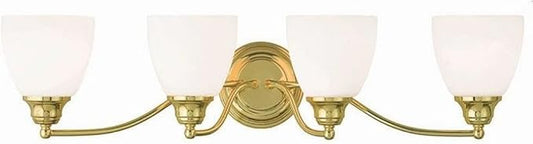 Livex Lighting 13674-02 Casual Transitional 4-Light Polished Brass Bath Vanity 63222
