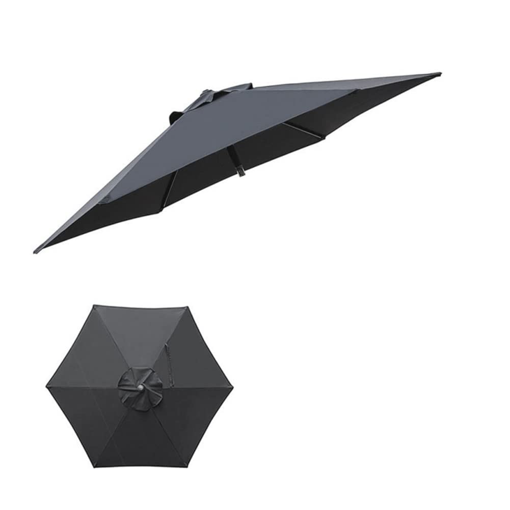 Waterproof Sunshade Beach Umbrella Fabric Cloth Canopy, Black