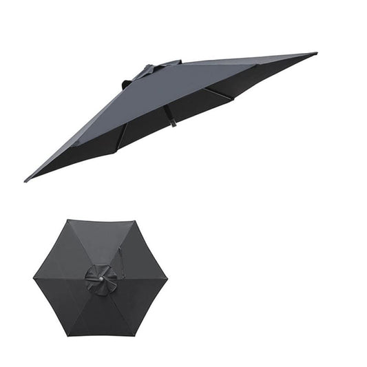 Waterproof Sunshade Beach Umbrella Fabric Cloth Canopy, Black
