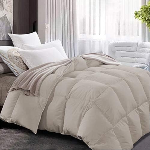 Oversize King Size Comforter Duvet Insert-Down Alternative Comforter-Lightweight Fluffy Breathable Machine Washable (Light Brown, Oversize King)