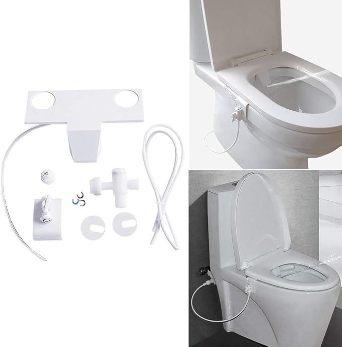 Unbranded Bathroom Toilet Bidet Fresh Water Spray Seat Attachment Bidets & Toilet Attachments Non-Electric Shattaf Kit