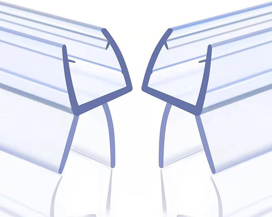 2-Pack Shower Door Bottom Seal, (1/4" x 36") Ultra Clear Shower Door Seal Strip, Stop Shower Leaks and Create A Water Barrier