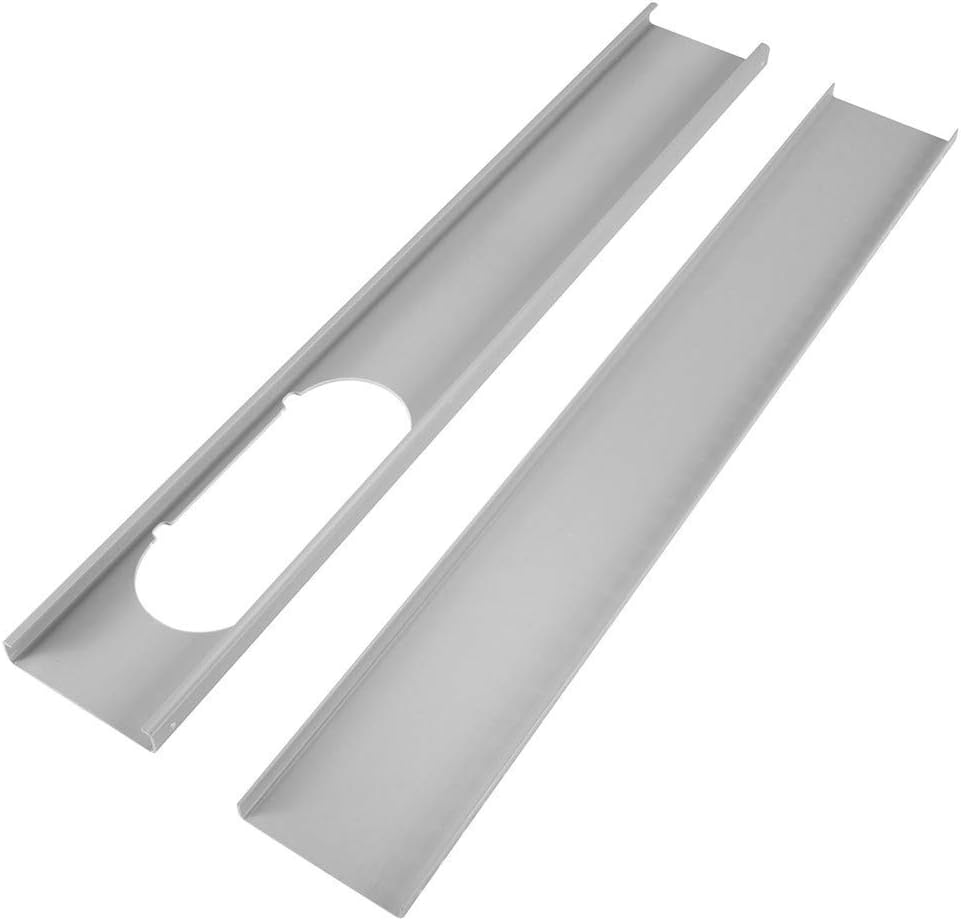 2PCS White Adjustable Window Slide Kit Plate Plus Window Adapter For Portable Air Conditioner