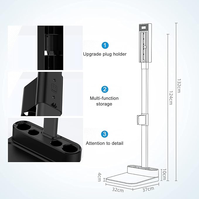 Vacuum Stand Holder for Dyson,Metal Storage Holder - Docking Station,V7 V8 V10 V11 V12 V15 Handheld Height Adjustable Cordless Vacuum Cleaners Accessories & Attachments