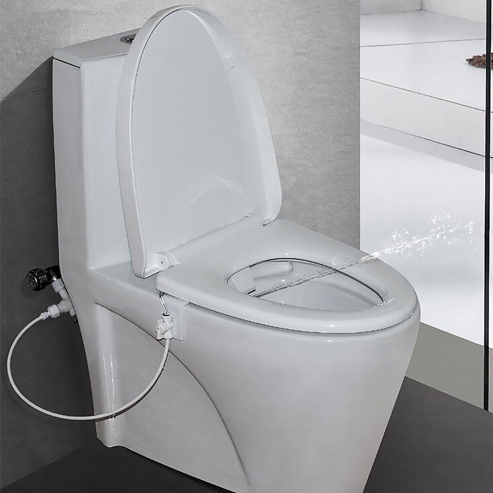 Unbranded Bathroom Toilet Bidet Fresh Water Spray Seat Attachment Bidets & Toilet Attachments Non-Electric Shattaf Kit